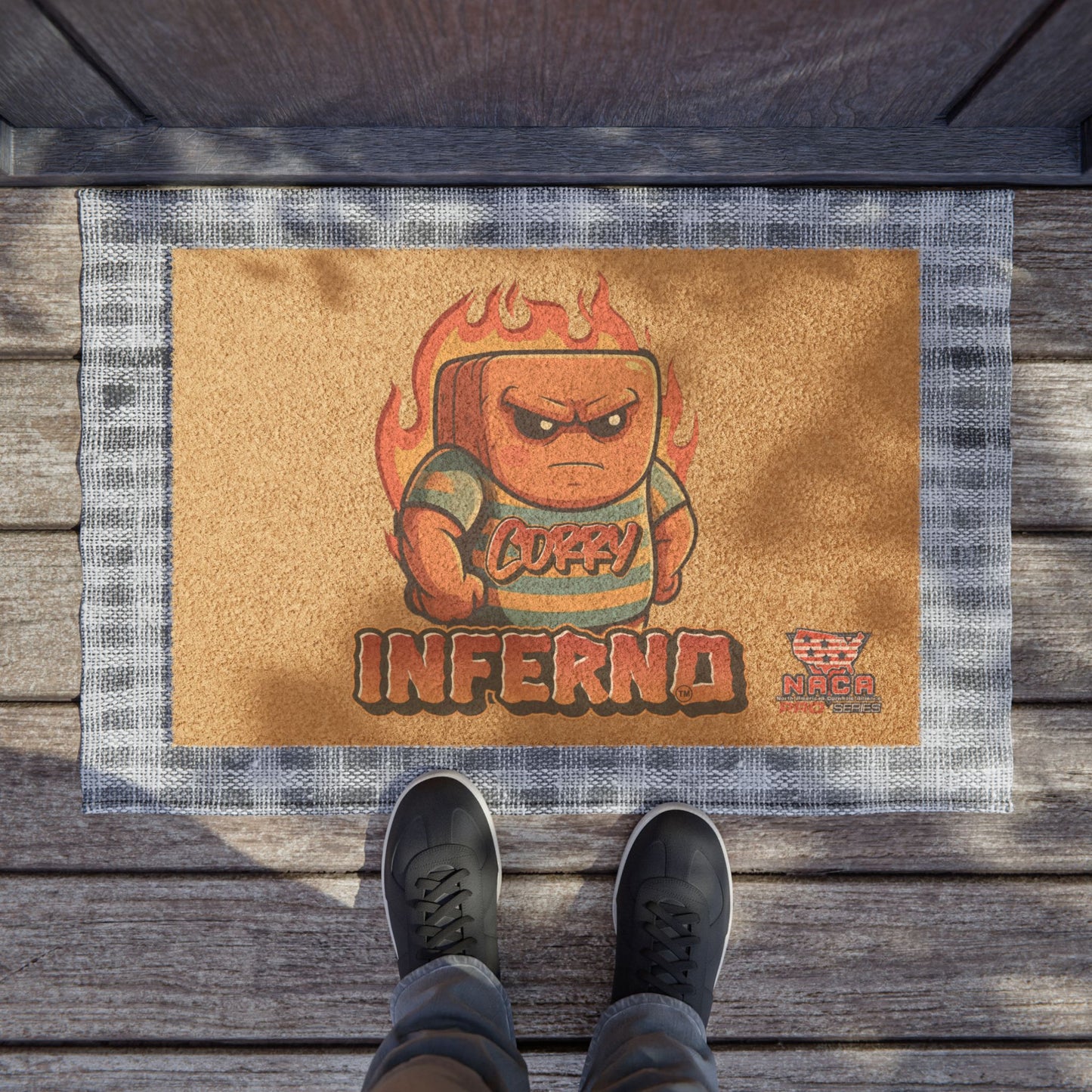 Inferno Welcome Doormat - Sports Team Entrance Mat
