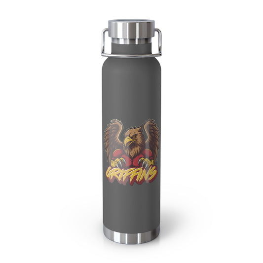 Griffins Insulated Water Bottle - 22oz Stainless Steel Flask