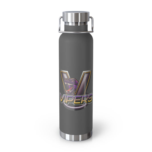 Vipers Insulated Water Bottle - 22oz Stainless Steel Flask
